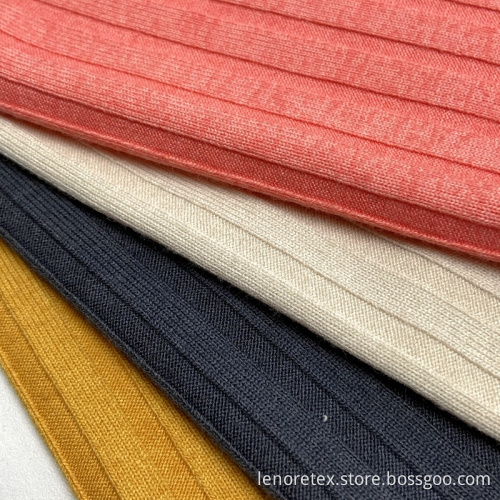 Polyester Rayon Spandex 6*6 Knit Ribbed Fabric